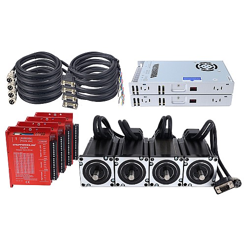 YS Series Kit Motore Passo Passo ad Closed Loop 4 Assi 4,00Nm(566,45oz.in) Nema 24 con Alimentatore - 4-CLYS40 | StepperOnline