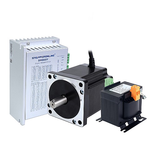 Kit CNC pas à pas 1 axe série YS 8,0Nm(1 132,89oz.in) Moteur pas à pas et pilote Nema 34 et transformateur CA - 1-DM860Y-TR80 | StepperOnline