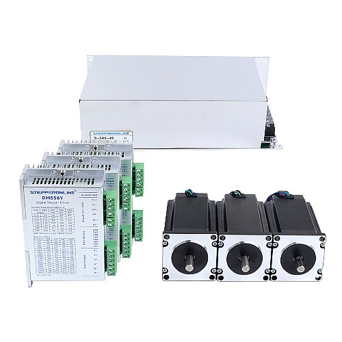 Kit Stepper Serie YS 3 Assi 3,00Nm (424,83oz.in) Nema 23 Stepper Motor & Driver con Alimentatore 48V - 3-DM556Y-S30 | StepperOnline