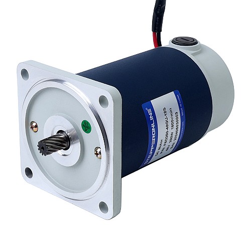 Gebürsteter 48V 250W 40,00Nm(5664,47oz.in) 9RPM mit 200:1 Stirnradgetriebe-Gleichstromgetriebemotor - F6D250-48GU-18S/6GU200K | StepperOnline