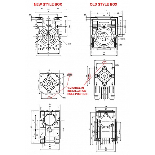 15:1 Schneckengetriebe NMRVS30 Schneckengetriebe Untersetzungsgetriebe 9mm Eingangswellendurchmesser