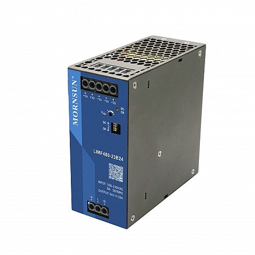 480W 24V 20.0A 85-277VAC/120-390VDC DINレール PFC機能付きスイッチング電源