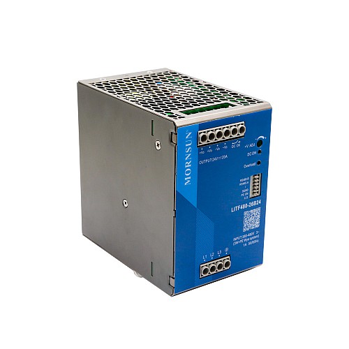 480W 36V 13.3A 3x320-600VAC/450-800VDC DIN Rail schakelende voeding met PFC-functie