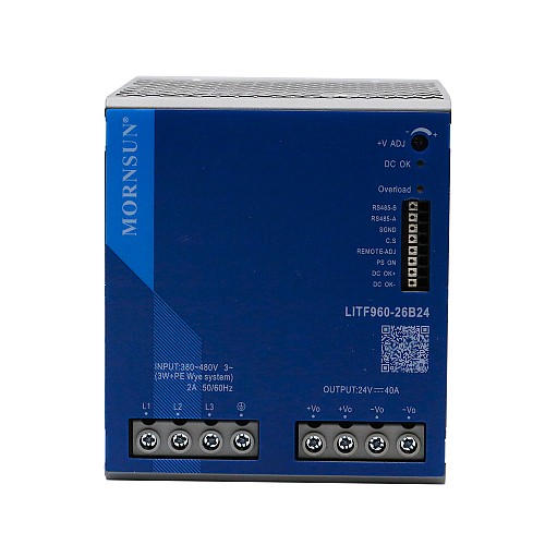 960W 48V 20.0A 3x320-600VAC/450-800VDC Commutation dalimentateur sur rail DIN con funzione PFC