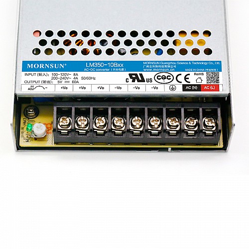 350W 5V 60.0A 90-132VAC/180-264VAC/240-370VDC Fuente de alimentación conmutada