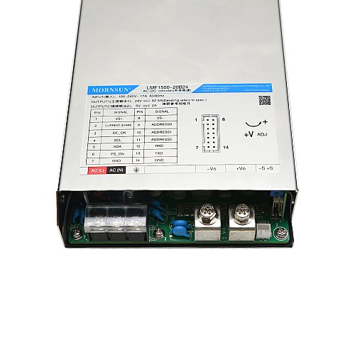 1500W 12V 125.0A 85-264VAC/120-370VDC PFC 기능을 갖춘 스위칭 전원 공급 장치