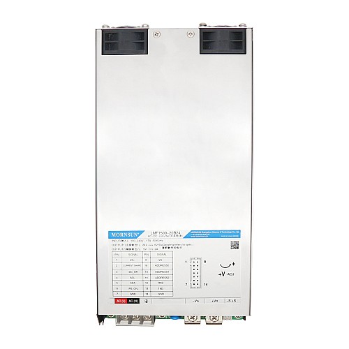 1500W 15V 100.0A 85-264VAC/120-370VDC Fuente de alimentación conmutada con función PFC