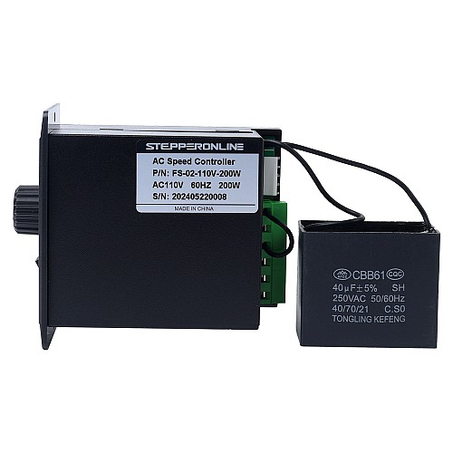 Contrôleur de vitesse de moteur monophasé 110VAC 200W pour moteur à vitesse variable - FS-02-110V-200W | StepperOnline