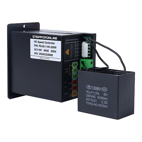 Contrôleur de vitesse de moteur monophasé 110VAC 200W pour moteur à vitesse variable - FS-02-110V-200W | StepperOnline