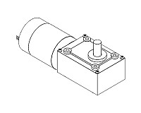 DC Gear Motor with Worm Gearbox