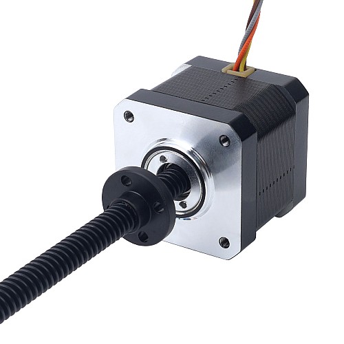 Moteur pas à pas linéaire trapézoïdal externe haute température Nema 17, plomb 1,68a, 4mm(0.15748 "), longueur de vis 350mm