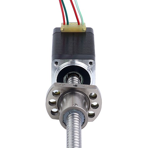 NEMA 8 Linearer Motor externer Kugelumlaufspindel 0,5A 38,2mm Stapelgewindesteigung 2mm(0.07874)