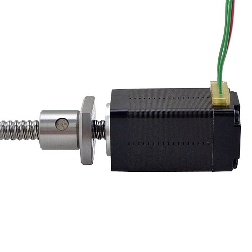 NEMA 8 Tornillo de bola externo Motor lineal 0.5A 38.2mm Cable de tornillo de pila 2mm(0.07874)