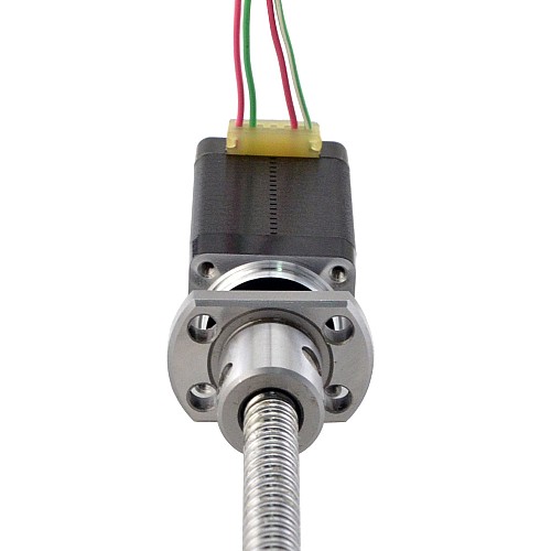 NEMA 8 Tornillo de bola externo Motor lineal 0.5A 38.2mm Cable de tornillo de pila 2mm(0.07874)
