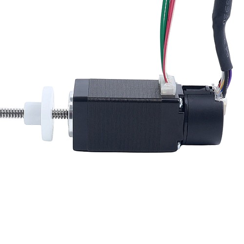 NEMA 8 Externer Trapezgewinde-Linear-Schrittmotor 0,5A 38mm Stack Schraubensteigung 1mm(0,03937") mit Optischem Inkrementalgeber 1000PPR - 8E15S0504SC4-100RS-OE1K | StepperOnline