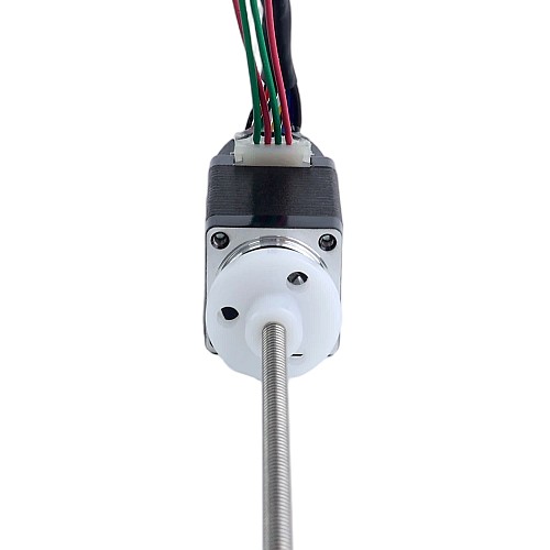 NEMA 8 Externer Trapezgewinde-Linear-Schrittmotor 0,5A 38mm Stack Schraubensteigung 1mm(0,03937") mit Optischem Inkrementalgeber 1000PPR - 8E15S0504SC4-100RS-OE1K | StepperOnline