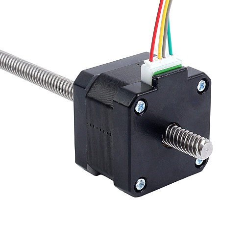 Nema 17 Non captif 26Ncm(36,81oz.in) 34mm Empilement 0,4A Fil 8mm(0,31496") Longueur 320mm - 17N13S0404MB4-320RS | StepperOnline