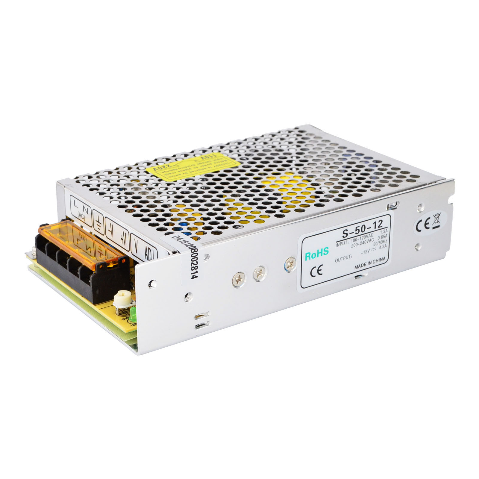 100-120VAC to 1000W 50VDC 20A Output Switching Power Supply with CE 