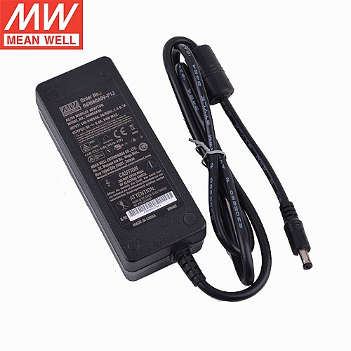 GSM60A09-P1J MEANWELL 54W 9VDC 6A 115/230VAC AC-DC Adaptateur médical vert fiable