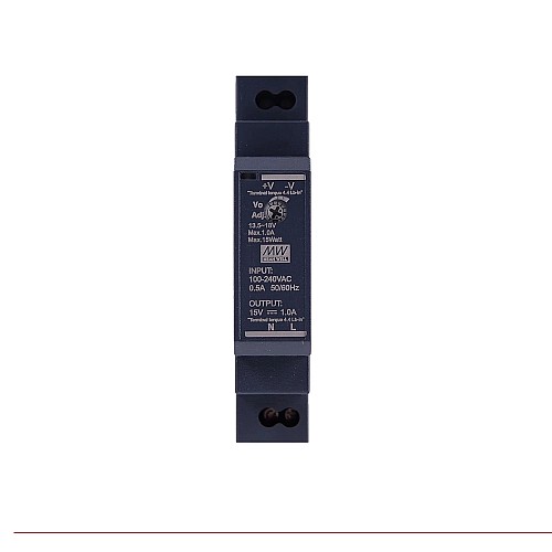 HDR-15-15 MEANWELL 15W 15VDC 1A 115/230VAC 울트라 슬림 스텝 모양 DIN 레일 전원 공급 장치