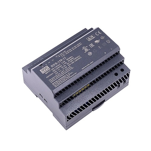 HDR-150-12 MEANWELL 12VDC 10,2A 122,4W 115VAC/11,3A 135,6 230VAC Ultra Slim Step Shape DIN Rail voeding