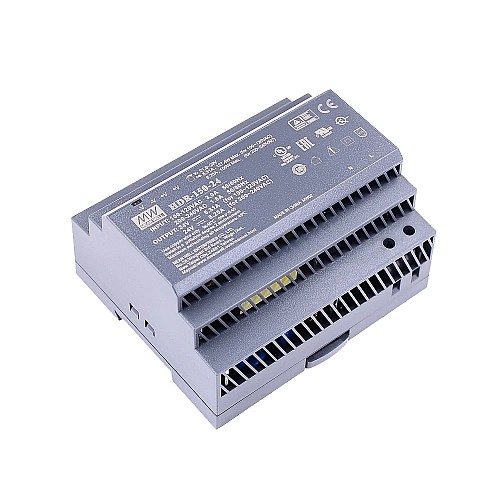 HDR-150-24 MEANWELL 24VDC 5.31A 127.4W 115VAC/6.25A 150W 230VAC 울트라 슬림 스텝 모양 DIN 레일 전원 공급 장치