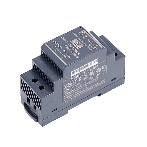HDR-30-5 MEANWELL 15W 5VDC 3A 115/230VAC 울트라 슬림 단계 모양 DIN 레일 전원 공급 장치