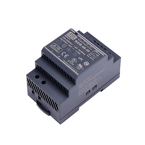HDR-60-48 MEANWELL 60W 48VDC 1.25A 115/230VAC Alimentation sur rail DIN