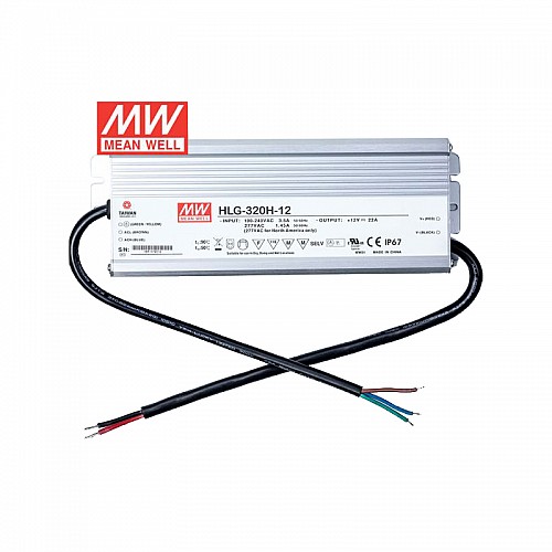 HLG-320H-12 MEANWELL 264W 22A 12V Tension constante + Pilote LED à courant constant