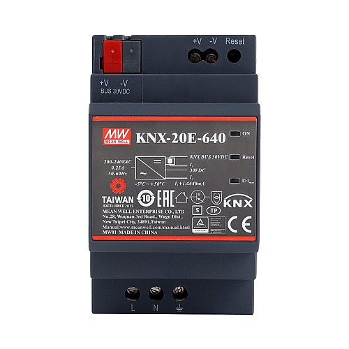 KNX-20E-640 Alimentazione KNX MEANWELL 640mA