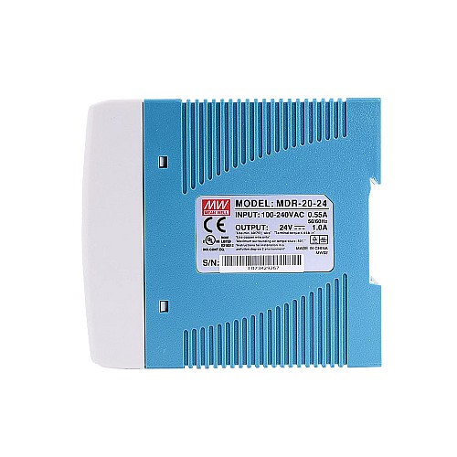 MDR-20-24 MEANWELL 20W 24VDC 1A 115/230VAC DIN Rail Power Supply