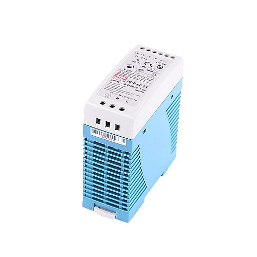 MDR-60-24 MEANWELL 60W 24VDC 2,5A 115/230VAC DIN Rail voeding