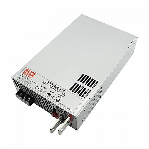 RSP-3000-12 MEANWELL 2400W 12VDC 200A 180/230VAC voeding met enkele uitgang