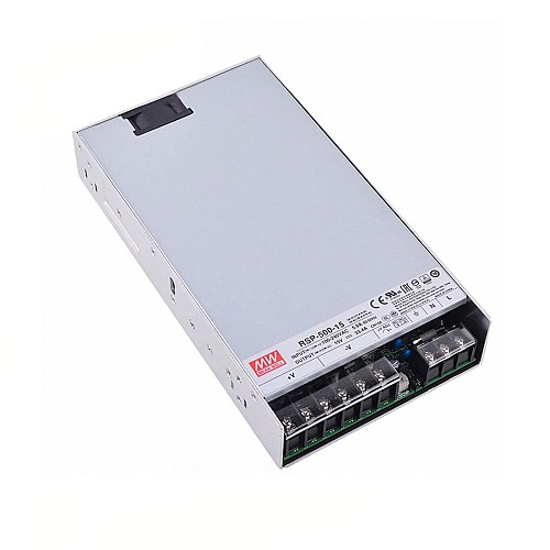 RSP-500-15 MEANWELL 501W 15VDC 33,4A 115/230VAC enkele uitgangMet PFC-functie