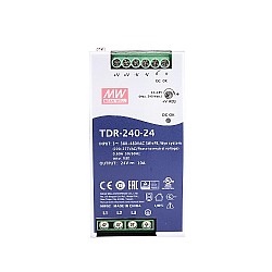 TDR-240-24 240W 24VDC 10A 400/500VAC Guida DIN industriale sottile trifase con funzione PFC