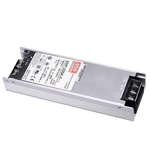 UHP-200A-5 MEANWELL 200W 5VDC 40A 115/230VAC Slim TypeWith PFC Switching Power Supply