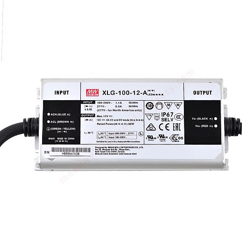 XLG-100-12-A MEANWELL 96W 12VDC 8A 115/230VAC LED-stuurprogramma met constante voedingsmodus
