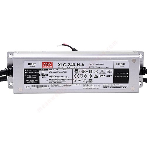 XLG-240-HA MEANWELL 239.6W 0.7A 115/230VAC 定電力モード LED ドライバ