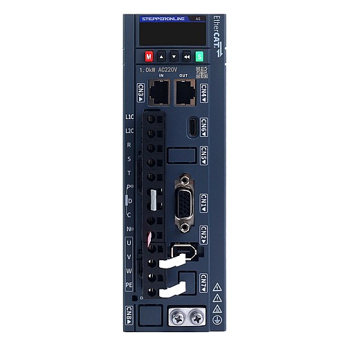 A6H Serie 850W EtherCAT AC Servomotor Kit 1500rpm 5,39Nm mit Bremse 17-Bit Absolutgeber IP67 - A6H-EC850H2B1-M17 | StepperOnline