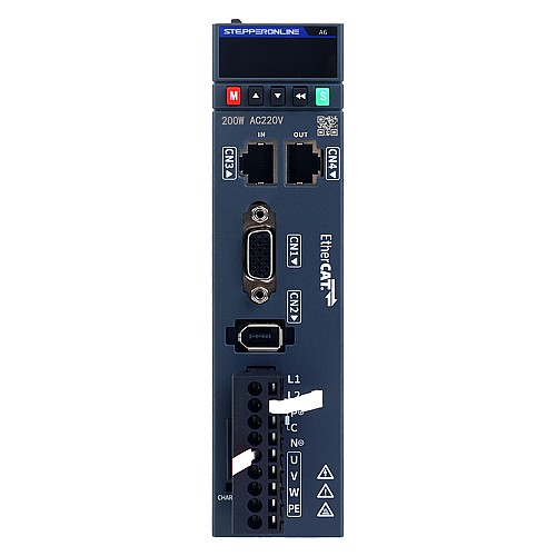 A6-Serie 100W EtherCAT AC-Servomotor-Kit 3000rpm 0,32Nm 17-Bit-Absolutwertgeber IP67 - A6-EC100L2A1-M17 | StepperOnline