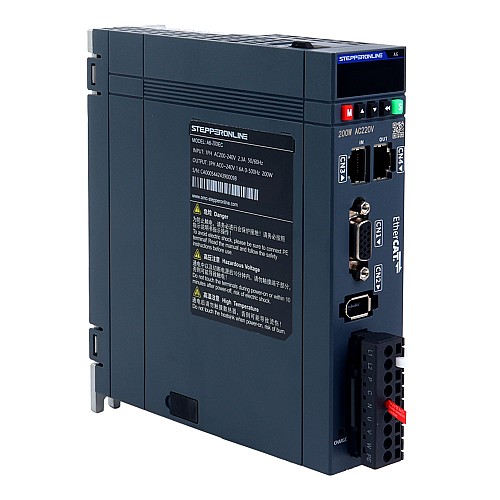 A6-Serie 100W EtherCAT AC-Servomotor-Kit 3000rpm 0,32Nm 17-Bit-Absolutwertgeber IP67 - A6-EC100L2A1-M17 | StepperOnline