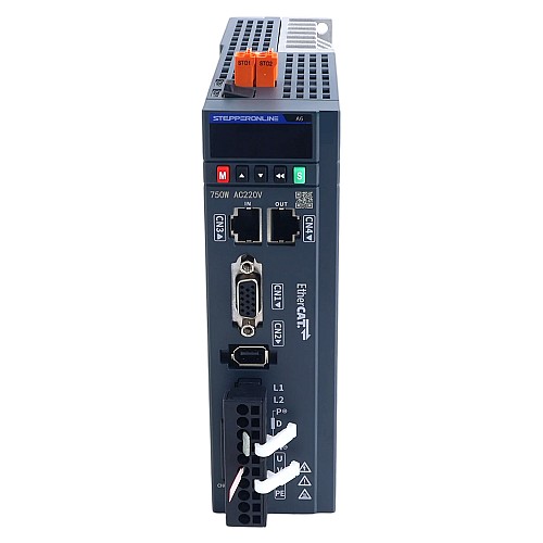 A6-Serie 750W STO Safe Torque Off EtherCAT AC Servomotor-Kit 3000rpm 2,39Nm 17-Bit Absolutgeber IP67 - A6-EC750H2A1-M17-STO | StepperOnline