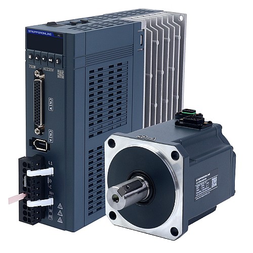 A6-Serie 750W RS485 AC-Servomotor-Kit 3000rpm 2,39Nm 17-Bit-Absolutwertgeber IP67 - A6-RS750H2A1-M17 | StepperOnline
