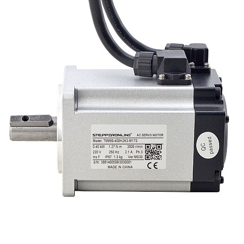 Kit servomoteur AC série T6 400W 3000rpm 1,27Nm encodeur 17bits IP65