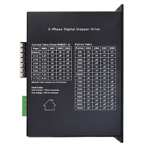 Digital Stepper Driver 2.1-11.7A 176-253VAC for 3-Phase Nema 34, 42, 52 Stepper Motor - 3DM2283T | StepperOnline