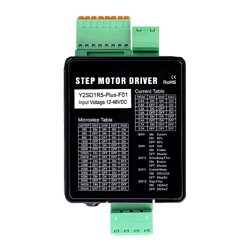 Driver motore passo-passo a impulsi CC 0,4-3,0A 12-48V CC Funzione di allarme e controllo I/O per motore passo-passo Nema 11, 14, 17, 23