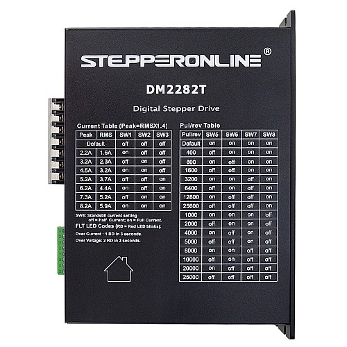 Digital Stepper Driver 0.5-8.2A 180-240VAC for Nema 34,42 Stepper Motor - DM2282T | StepperOnline