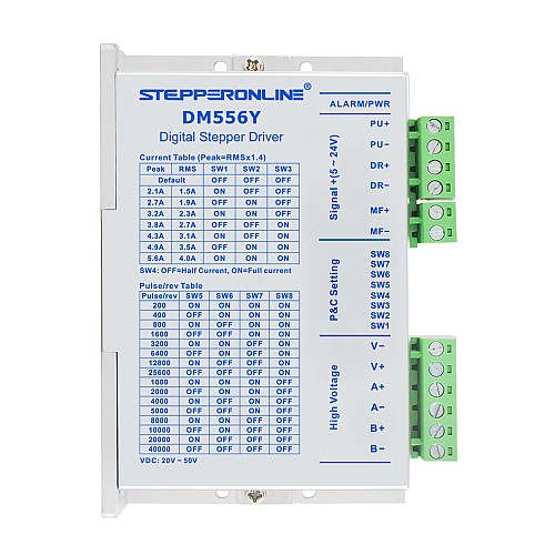 Digitaler Motortreiber der Y-Serie 1,7-5,6A DC 20V-50V für Nema 23, 24, 34 Motoren