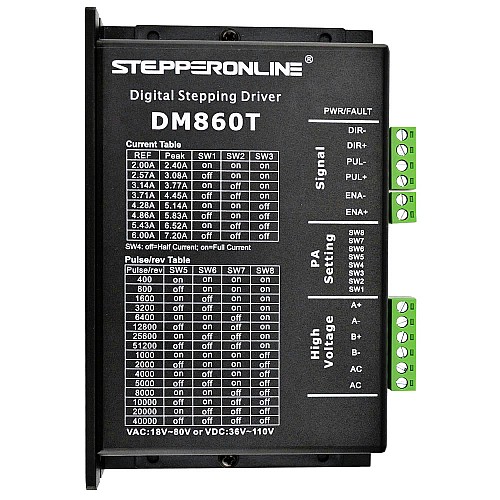 Digitale stappendriver 2,4-7,2A 18-80VAC of 36-110VDC voor Nema 34-motor