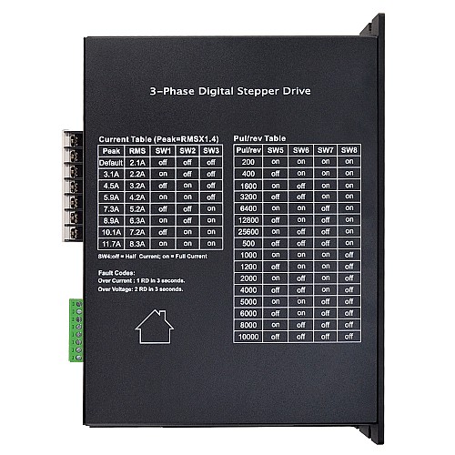 Digital Stepper Driver 2.1-11.7A 176-253VAC for 3-Phase Nema 34, 42, 52 Stepper Motor